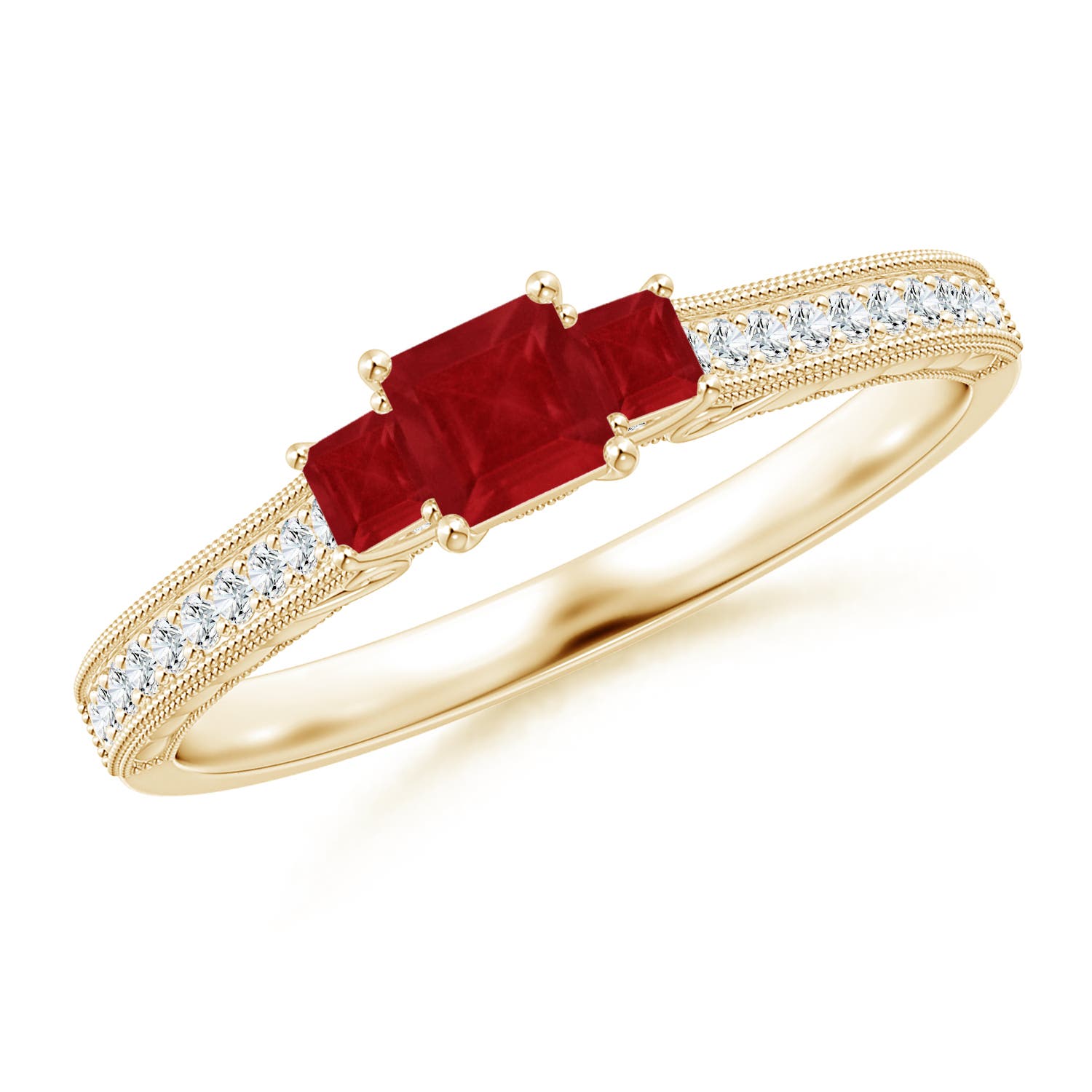 AA - Ruby / 0.63 CT / 14 KT Yellow Gold