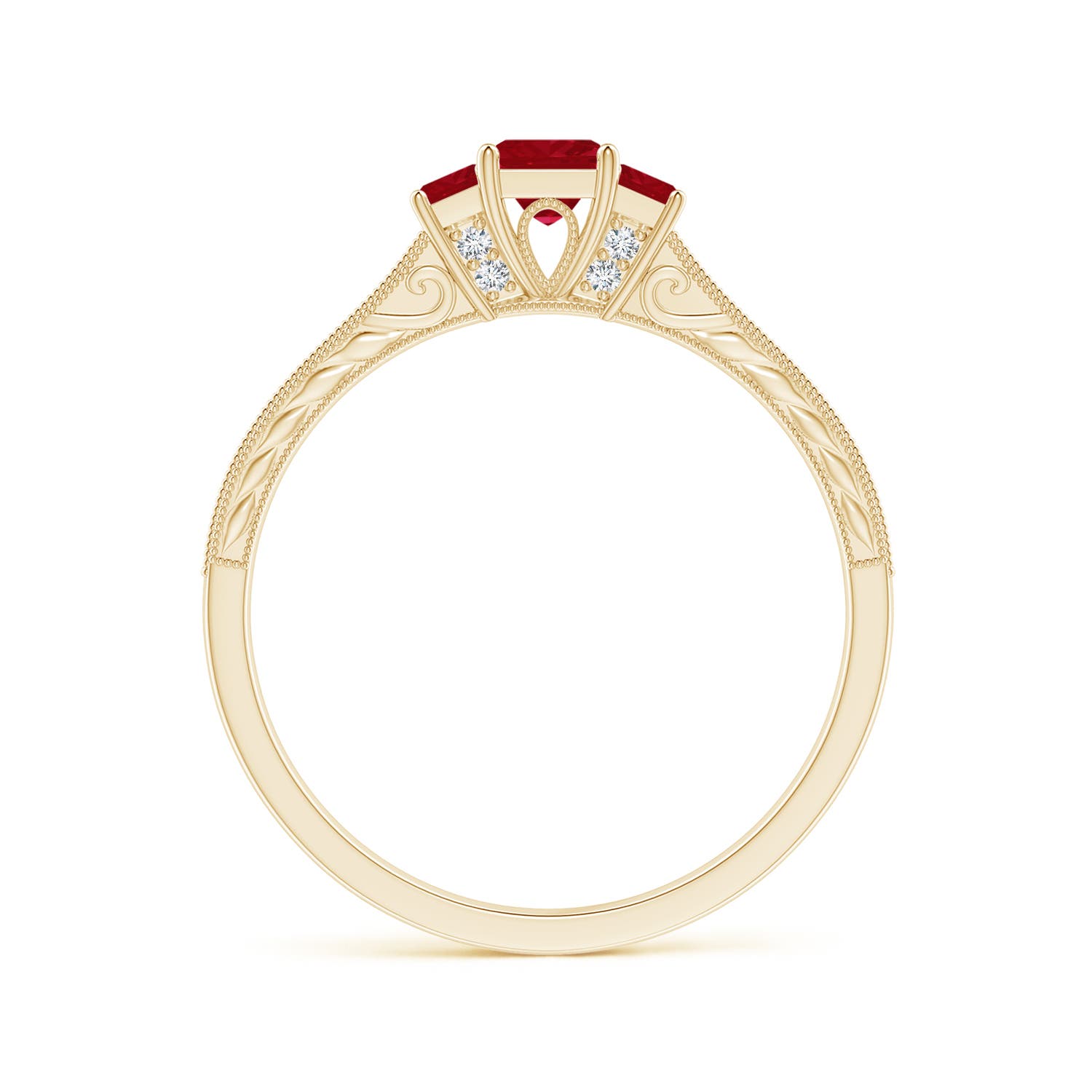 AA - Ruby / 0.63 CT / 14 KT Yellow Gold