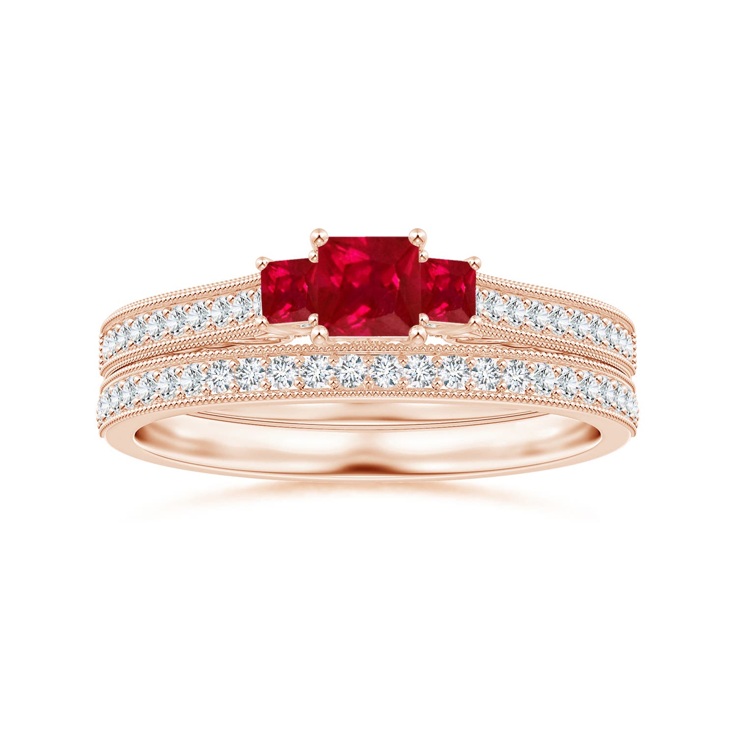 AAA - Ruby / 0.63 CT / 14 KT Rose Gold