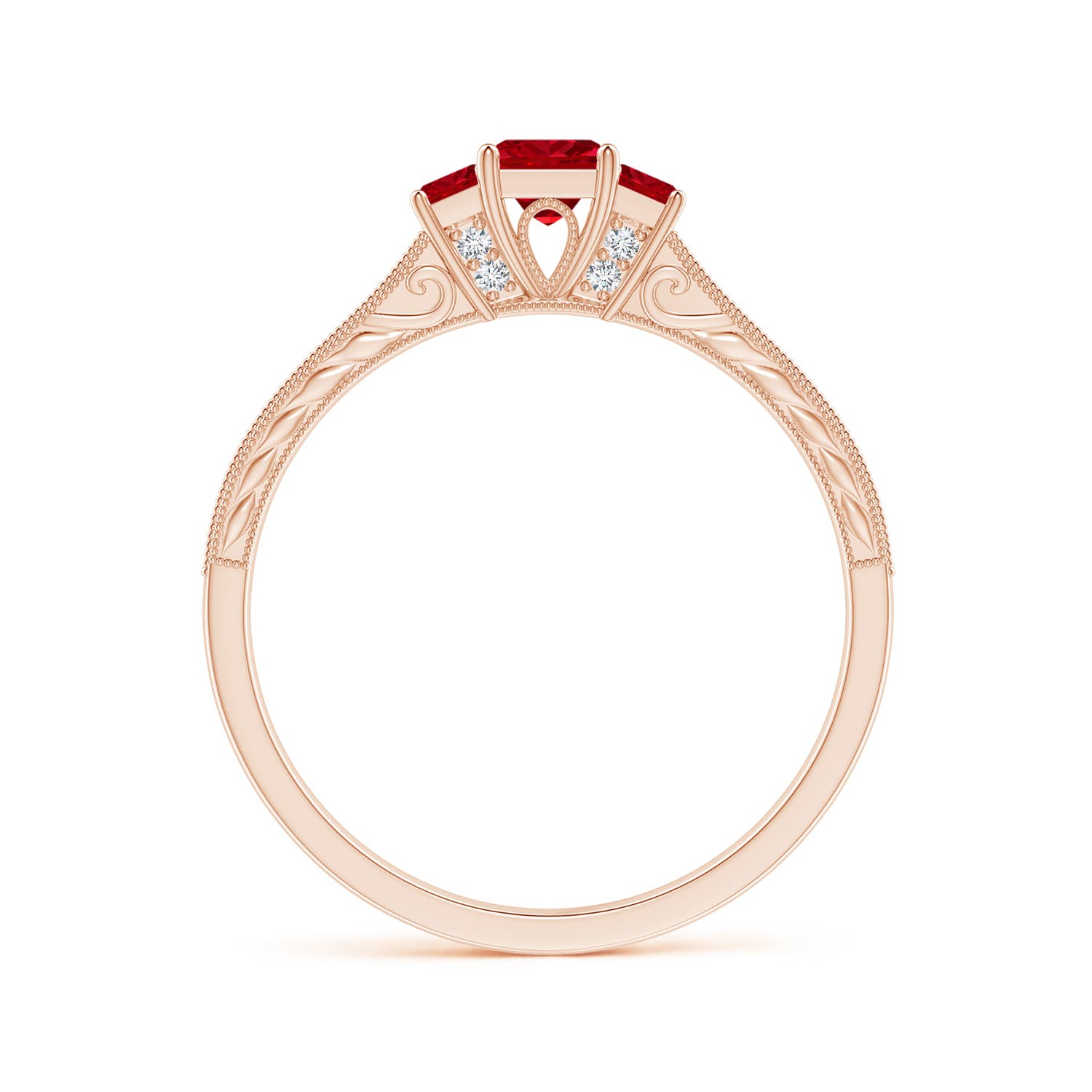 AAAA - Ruby / 0.63 CT / 14 KT Rose Gold