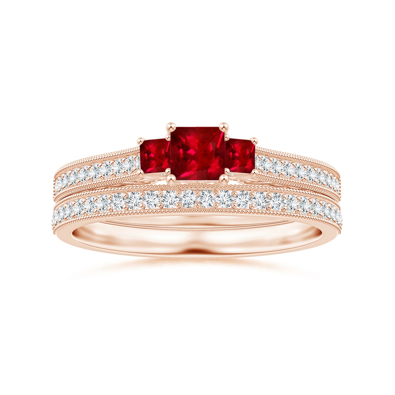 AAAA - Ruby / 0.63 CT / 14 KT Rose Gold