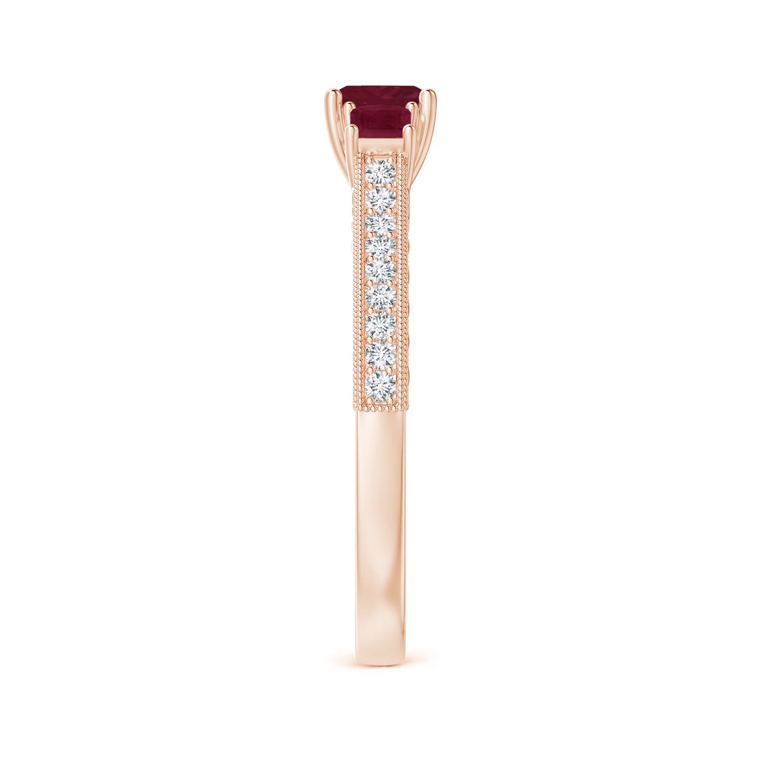 A - Ruby / 0.86 CT / 14 KT Rose Gold