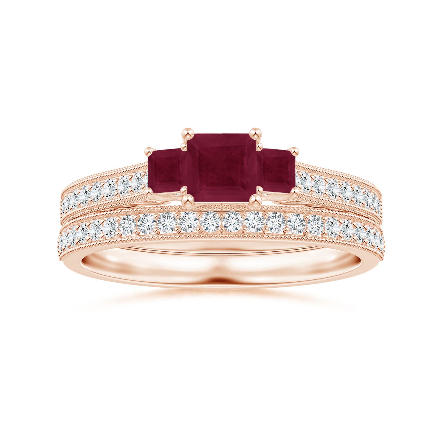 A - Ruby / 0.86 CT / 14 KT Rose Gold