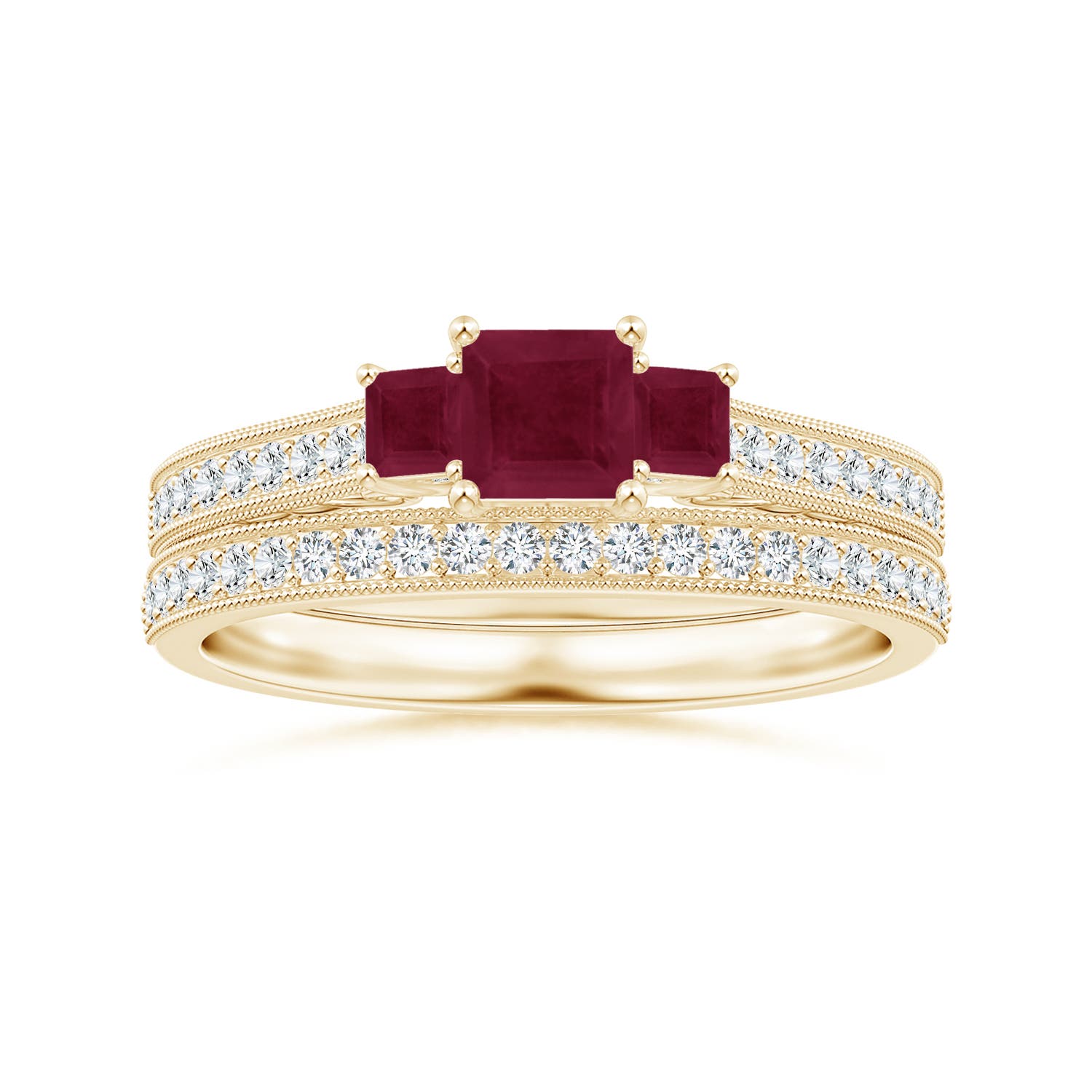 A - Ruby / 0.86 CT / 14 KT Yellow Gold