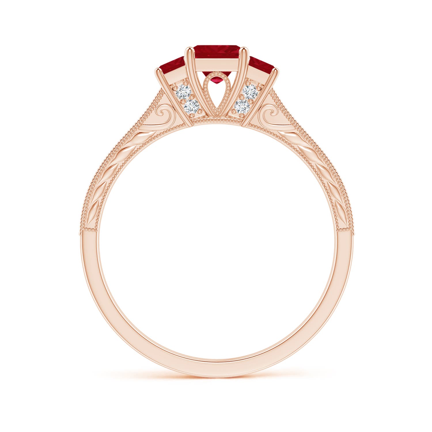 AA - Ruby / 0.86 CT / 14 KT Rose Gold