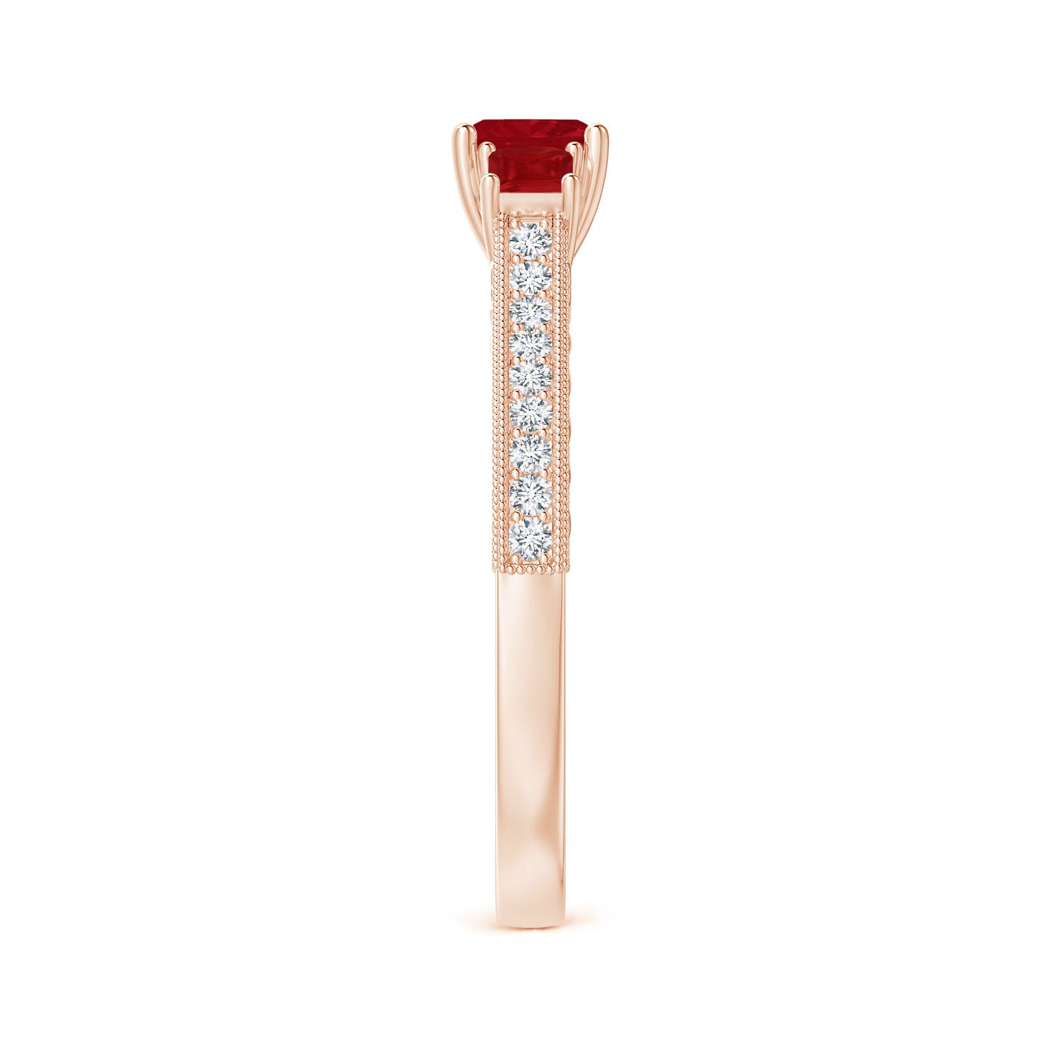 AA - Ruby / 0.86 CT / 14 KT Rose Gold