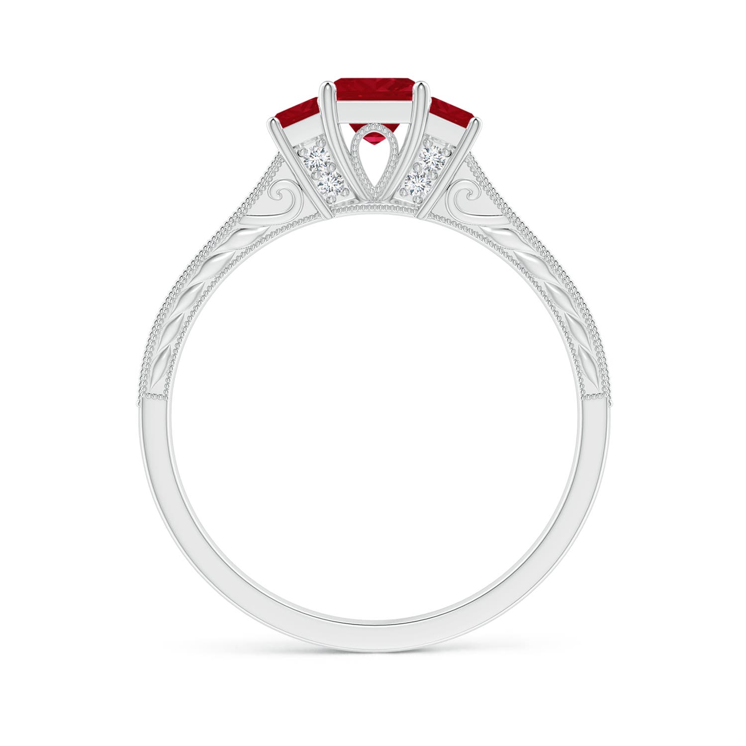 AA - Ruby / 0.86 CT / 14 KT White Gold