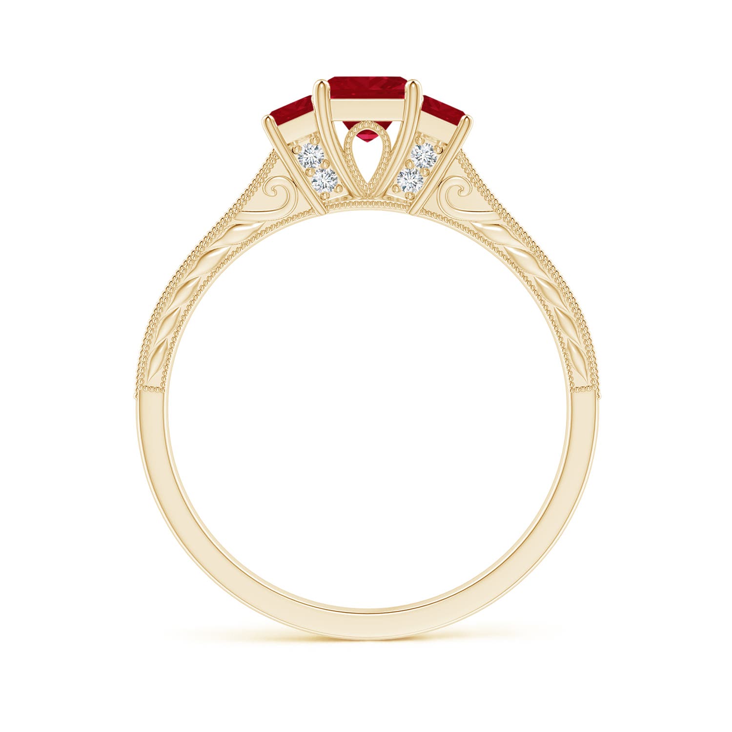 AA - Ruby / 0.86 CT / 14 KT Yellow Gold