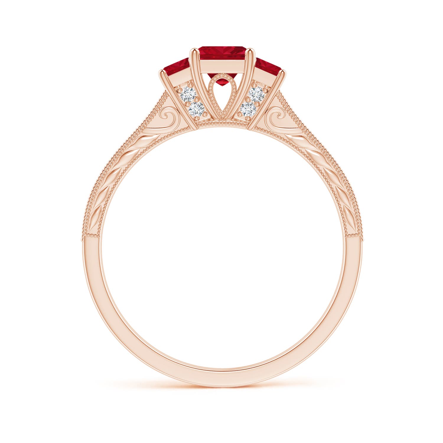 AAA - Ruby / 0.86 CT / 14 KT Rose Gold