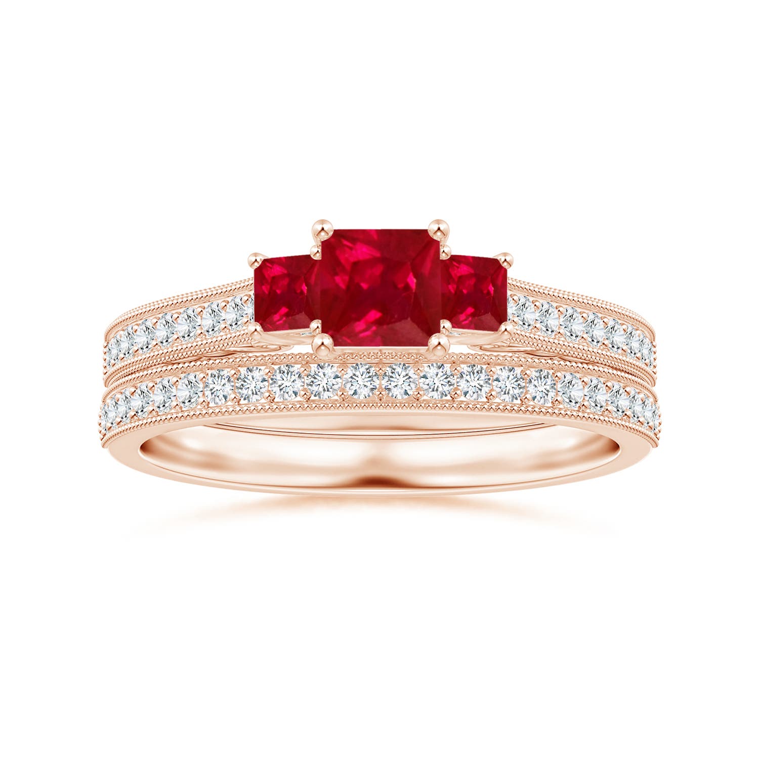 AAA - Ruby / 0.86 CT / 14 KT Rose Gold