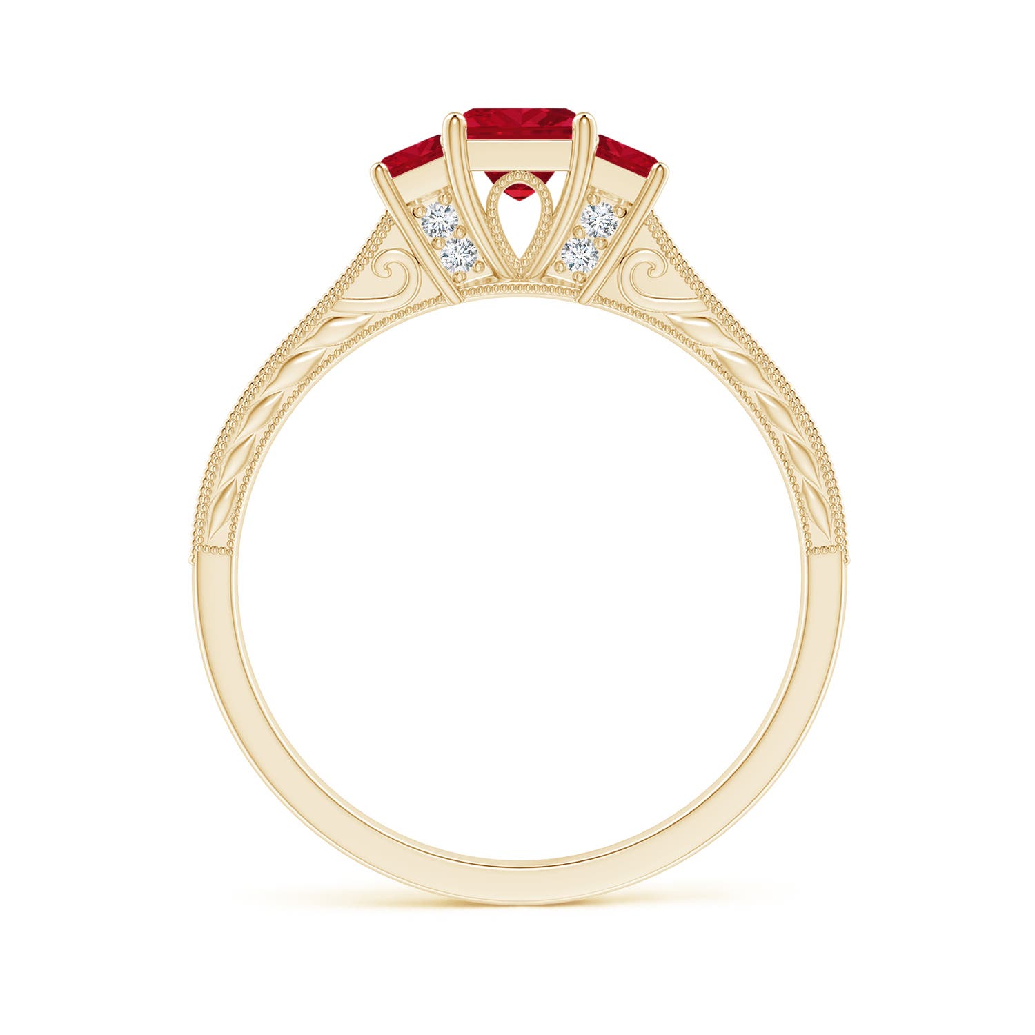 AAA - Ruby / 0.86 CT / 14 KT Yellow Gold