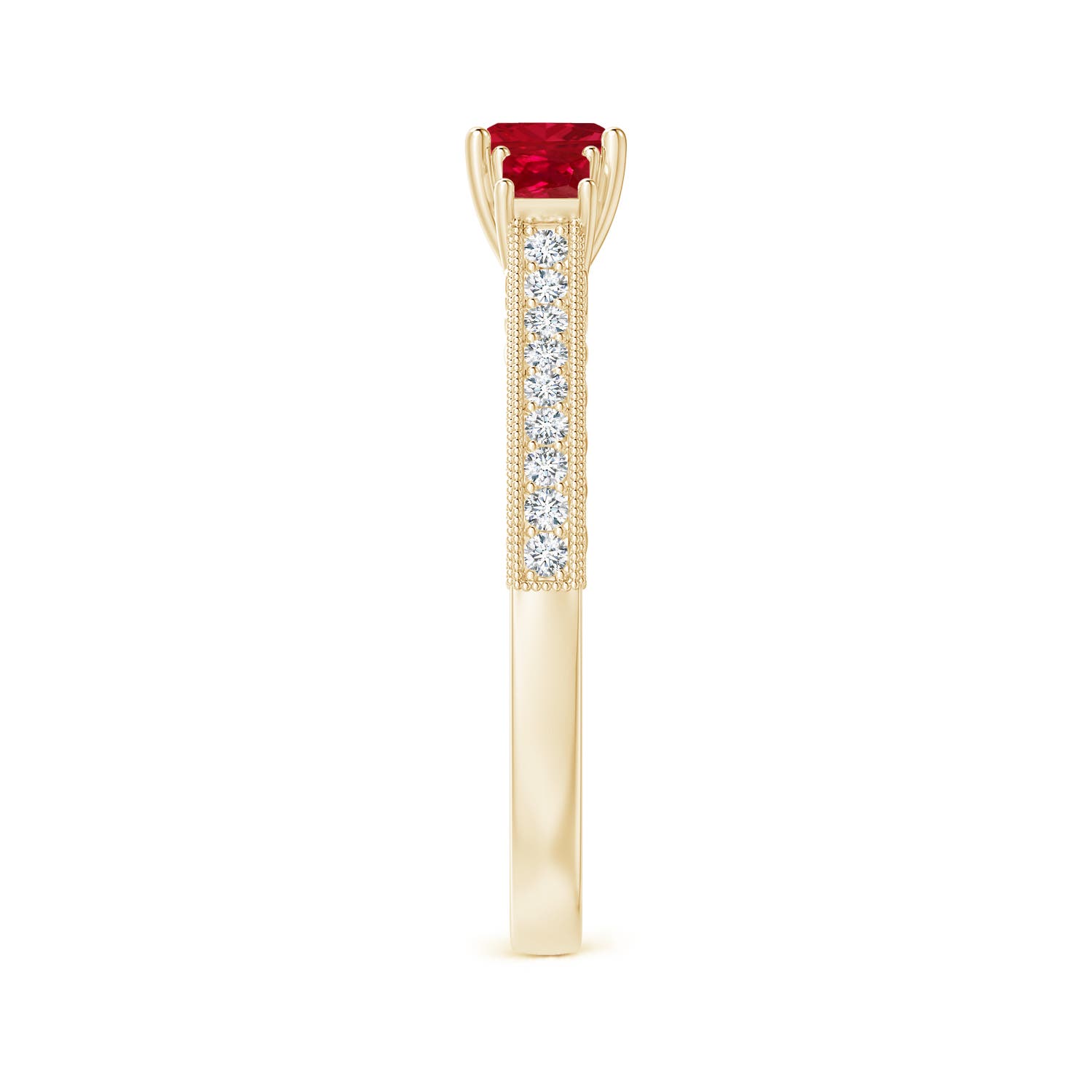 AAA - Ruby / 0.86 CT / 14 KT Yellow Gold