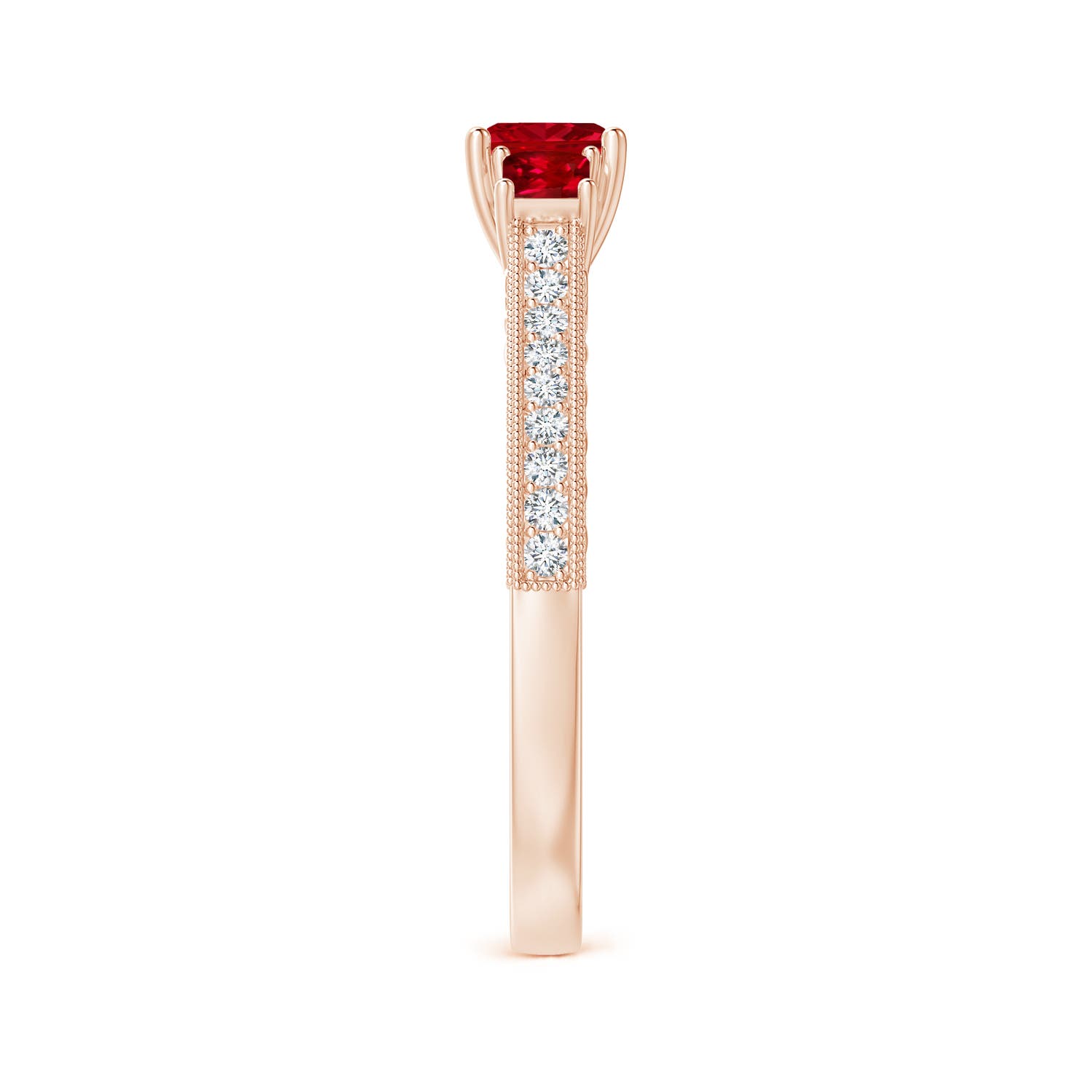 AAAA - Ruby / 0.86 CT / 14 KT Rose Gold