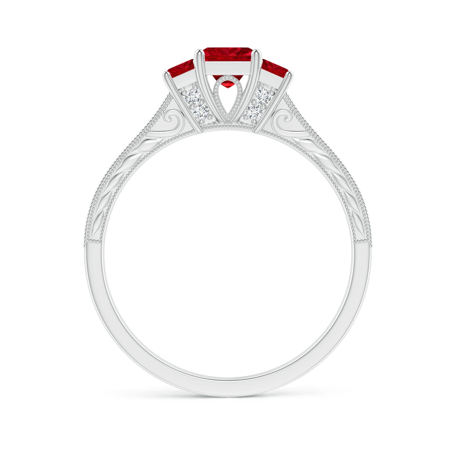 AAAA - Ruby / 0.86 CT / 14 KT White Gold