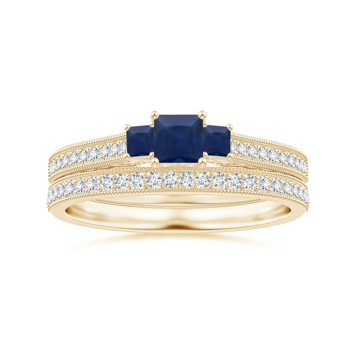 A - Blue Sapphire / 0.6 CT / 14 KT Yellow Gold