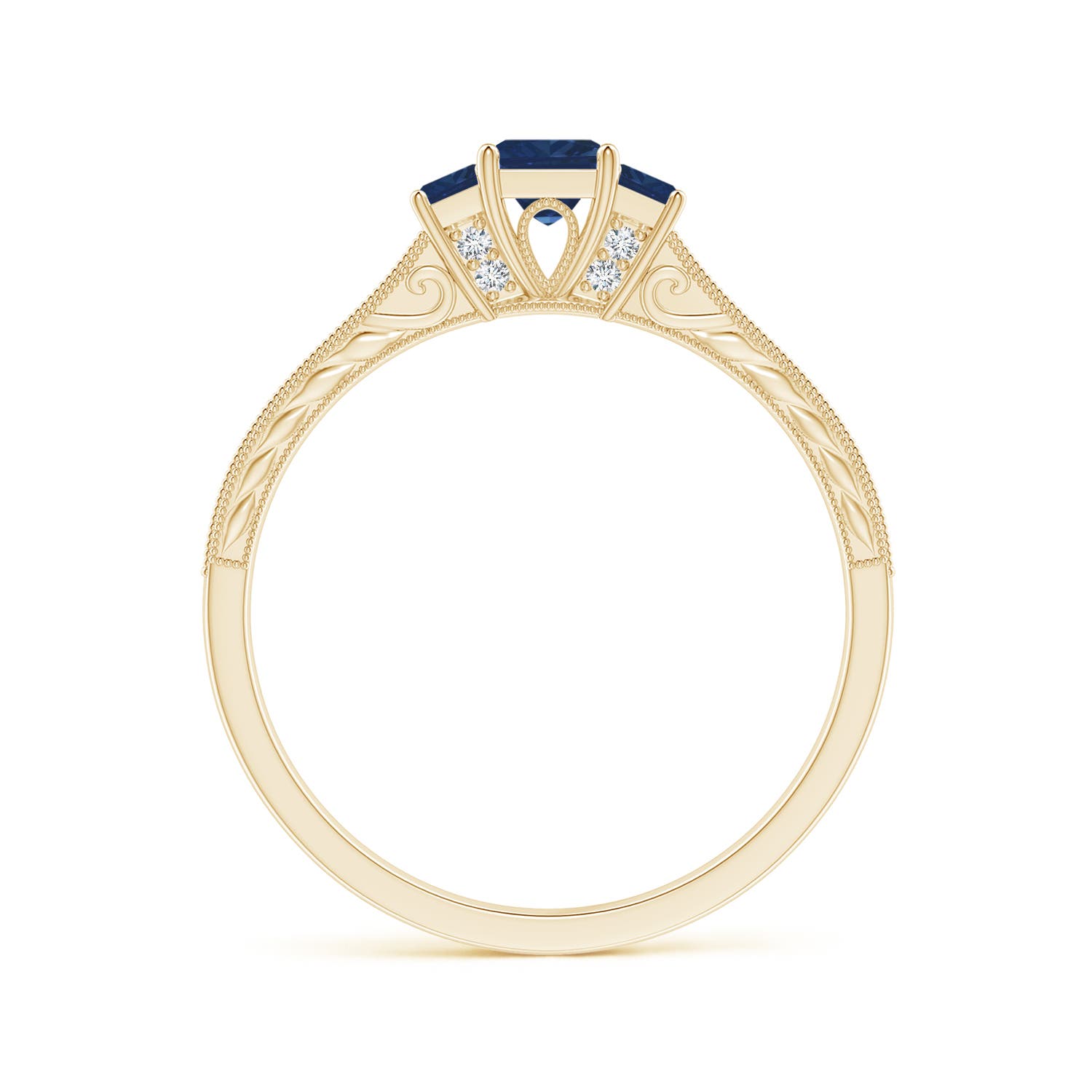 AA - Blue Sapphire / 0.6 CT / 14 KT Yellow Gold