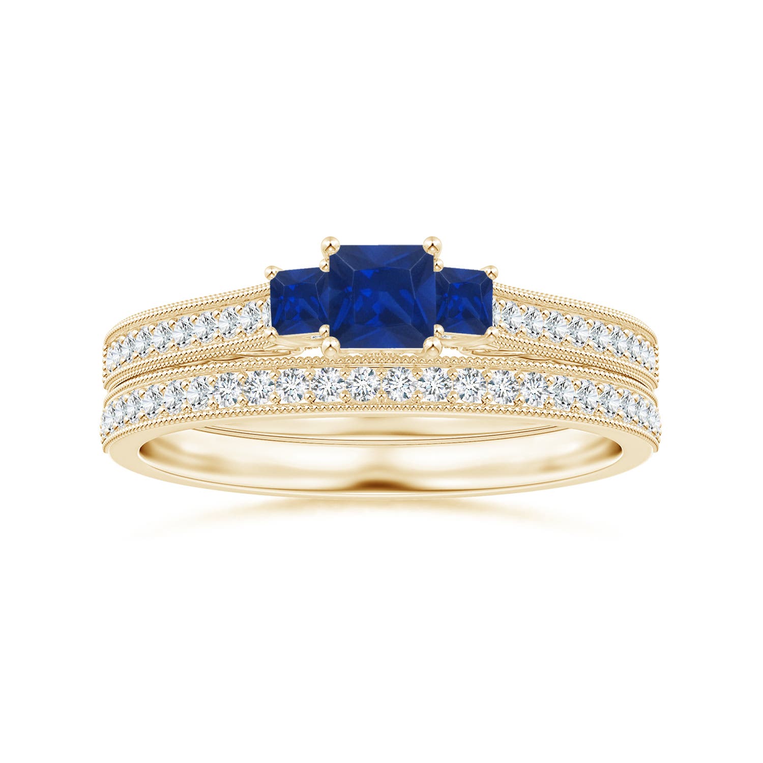 AAA - Blue Sapphire / 0.6 CT / 14 KT Yellow Gold