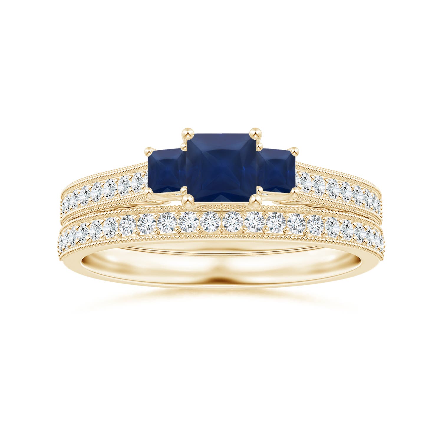 A - Blue Sapphire / 0.82 CT / 14 KT Yellow Gold