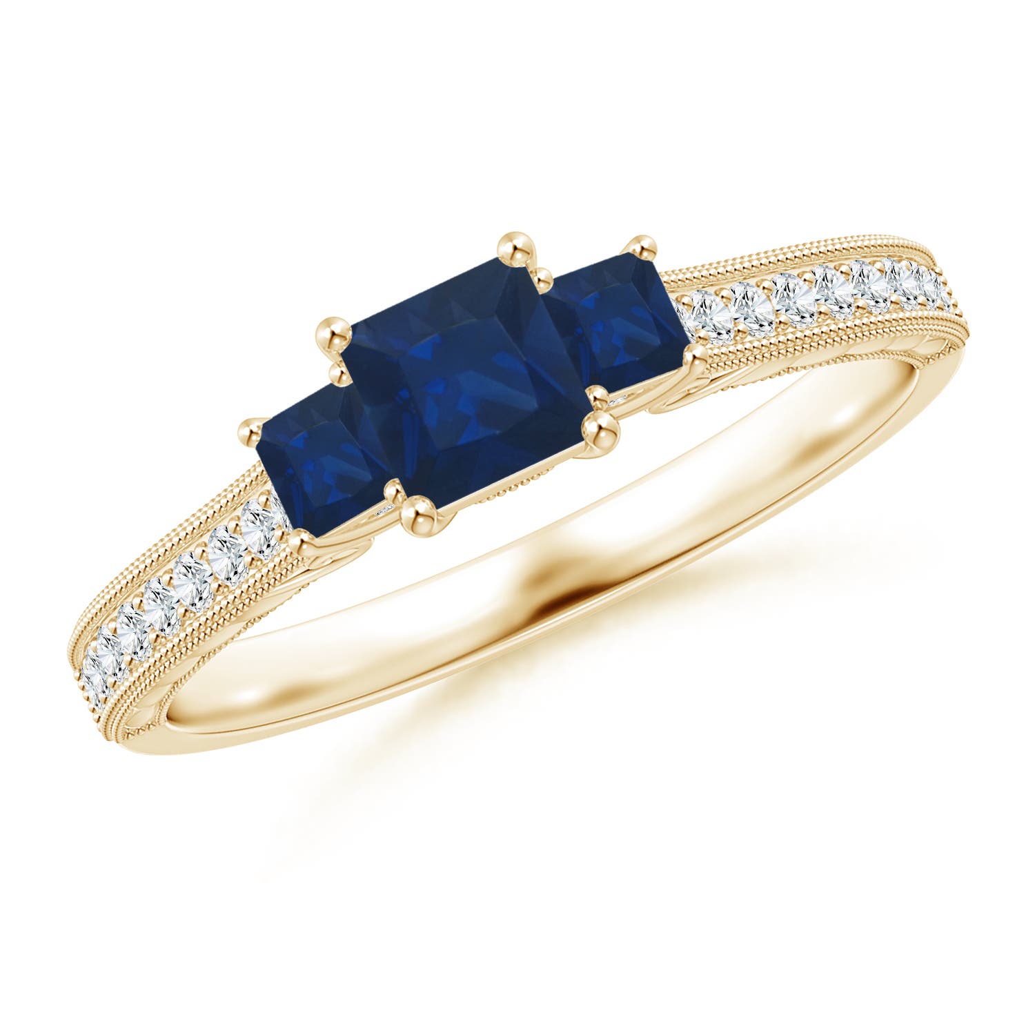 AA - Blue Sapphire / 0.82 CT / 14 KT Yellow Gold