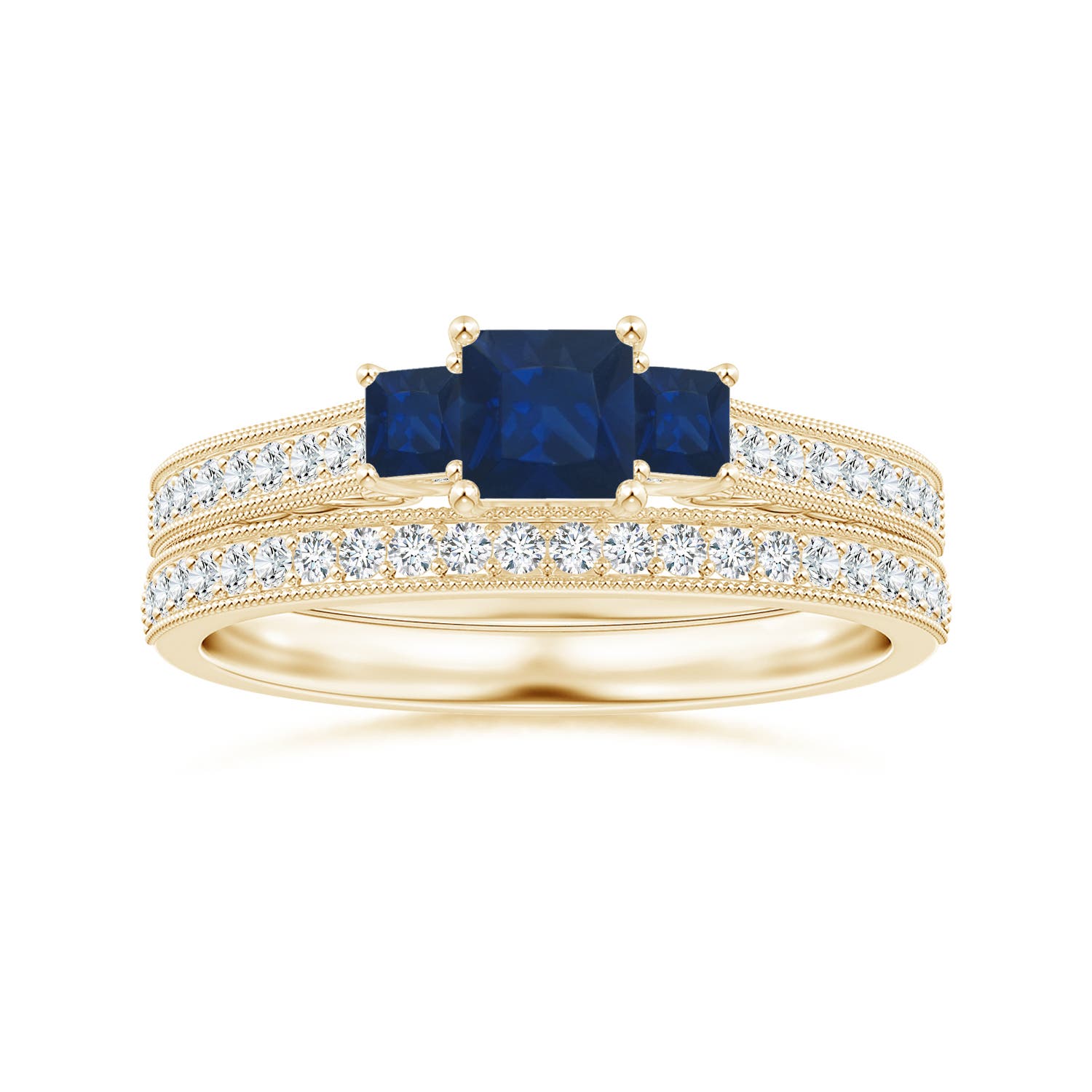 AA - Blue Sapphire / 0.82 CT / 14 KT Yellow Gold