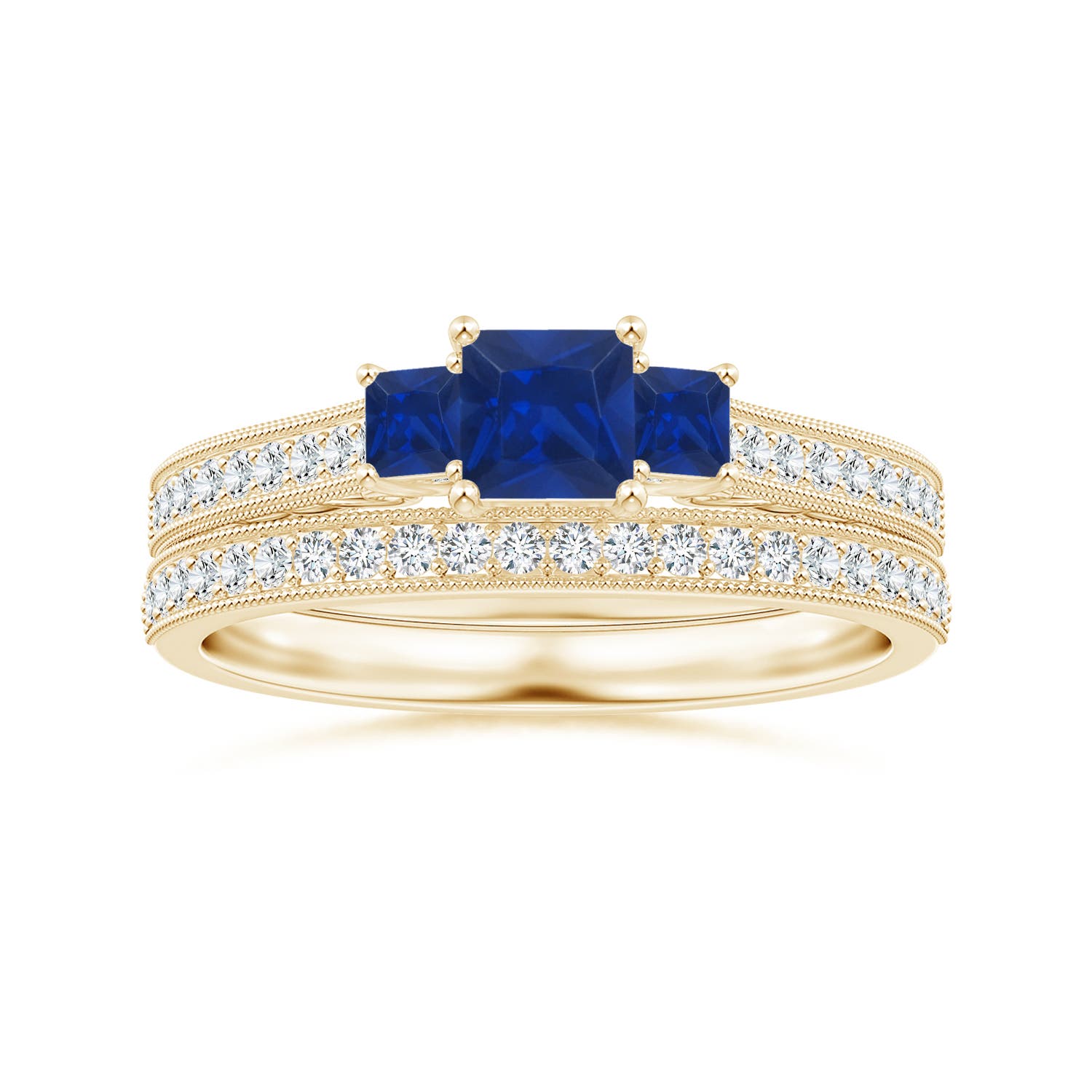 AAA - Blue Sapphire / 0.82 CT / 14 KT Yellow Gold