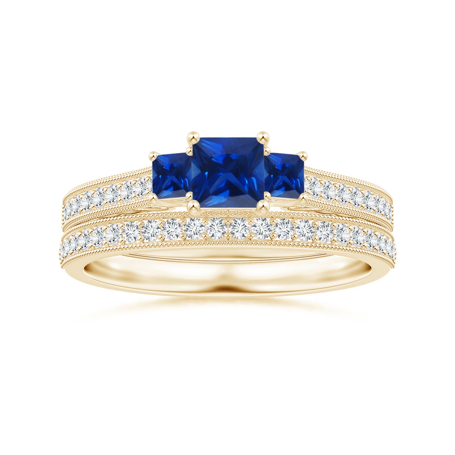 AAAA - Blue Sapphire / 0.82 CT / 14 KT Yellow Gold