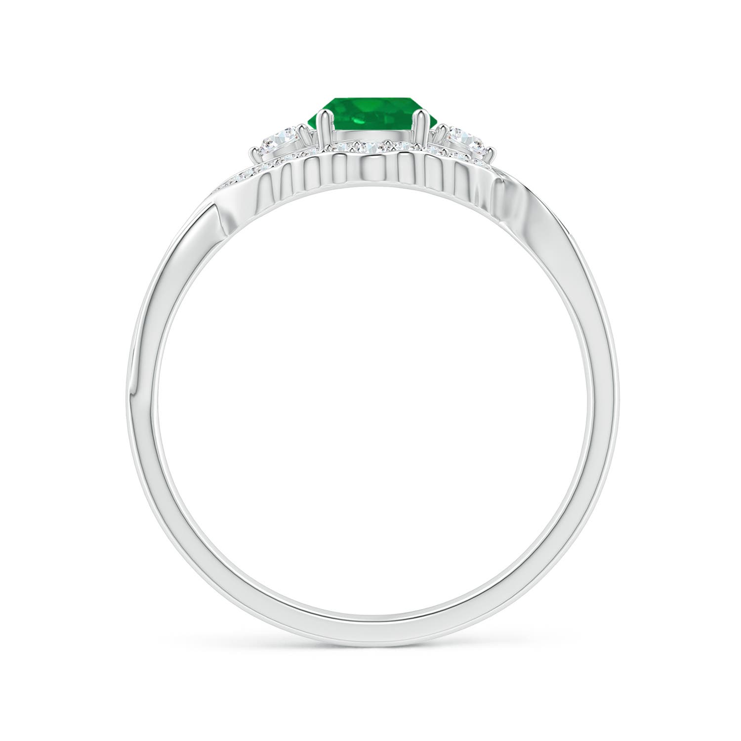 AA - Emerald / 0.62 CT / 14 KT White Gold