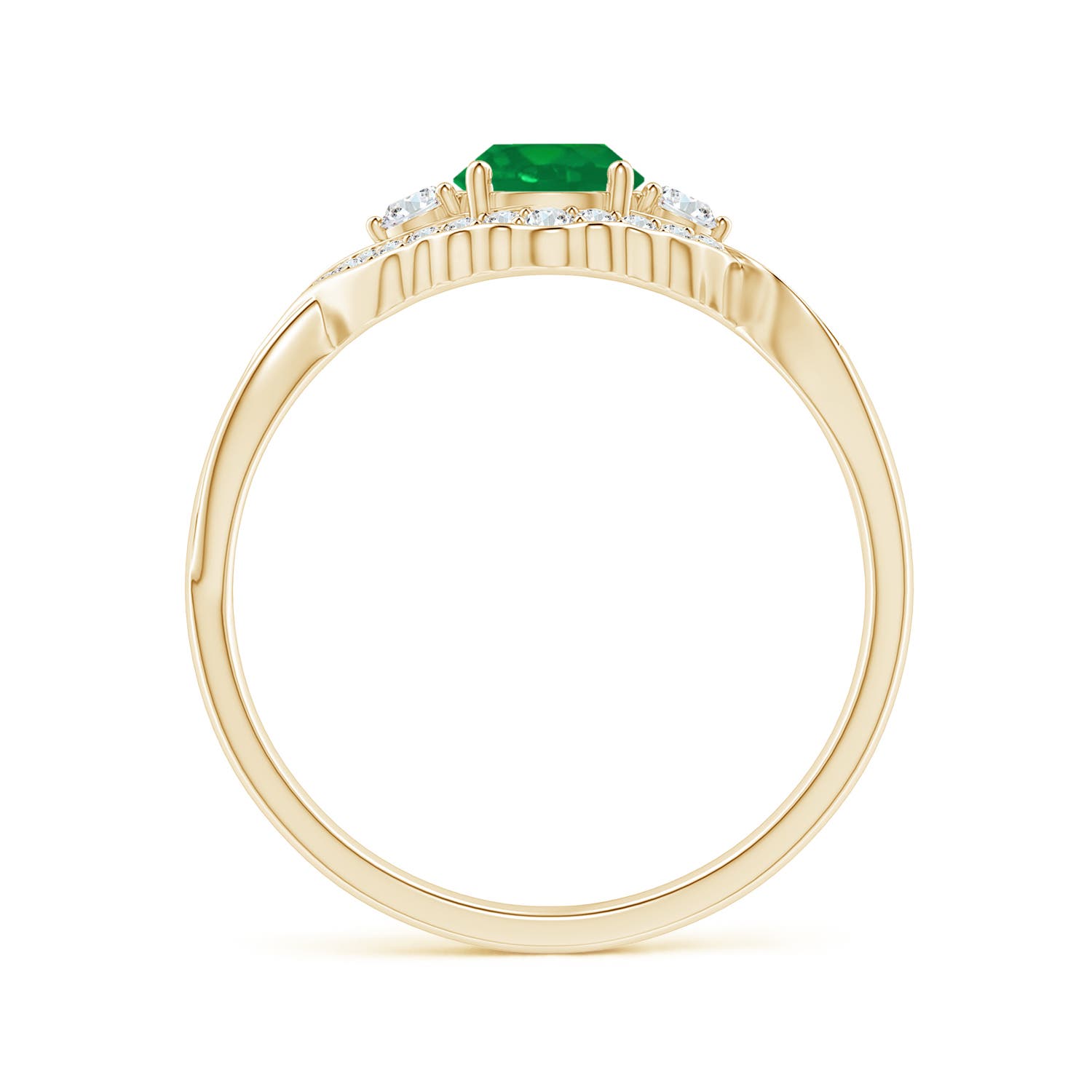 AA - Emerald / 0.62 CT / 14 KT Yellow Gold