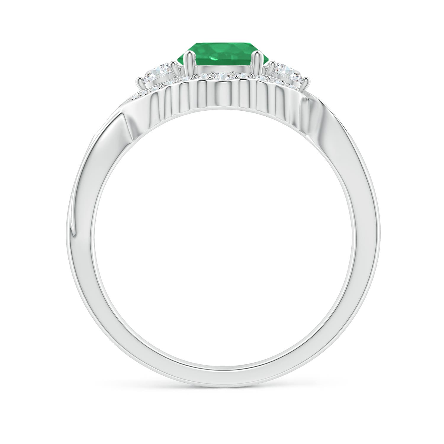 A - Emerald / 1.01 CT / 14 KT White Gold