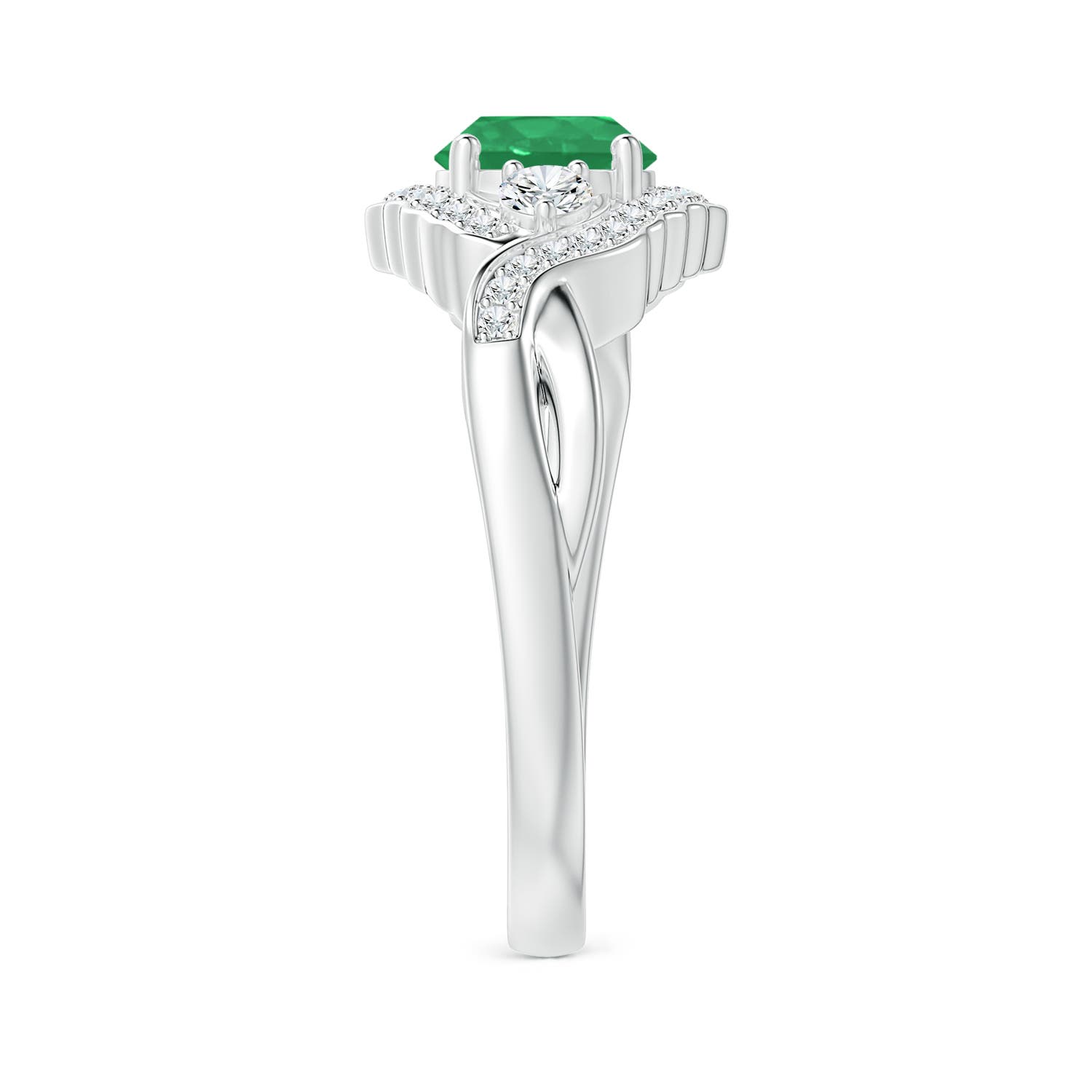 A - Emerald / 1.01 CT / 14 KT White Gold