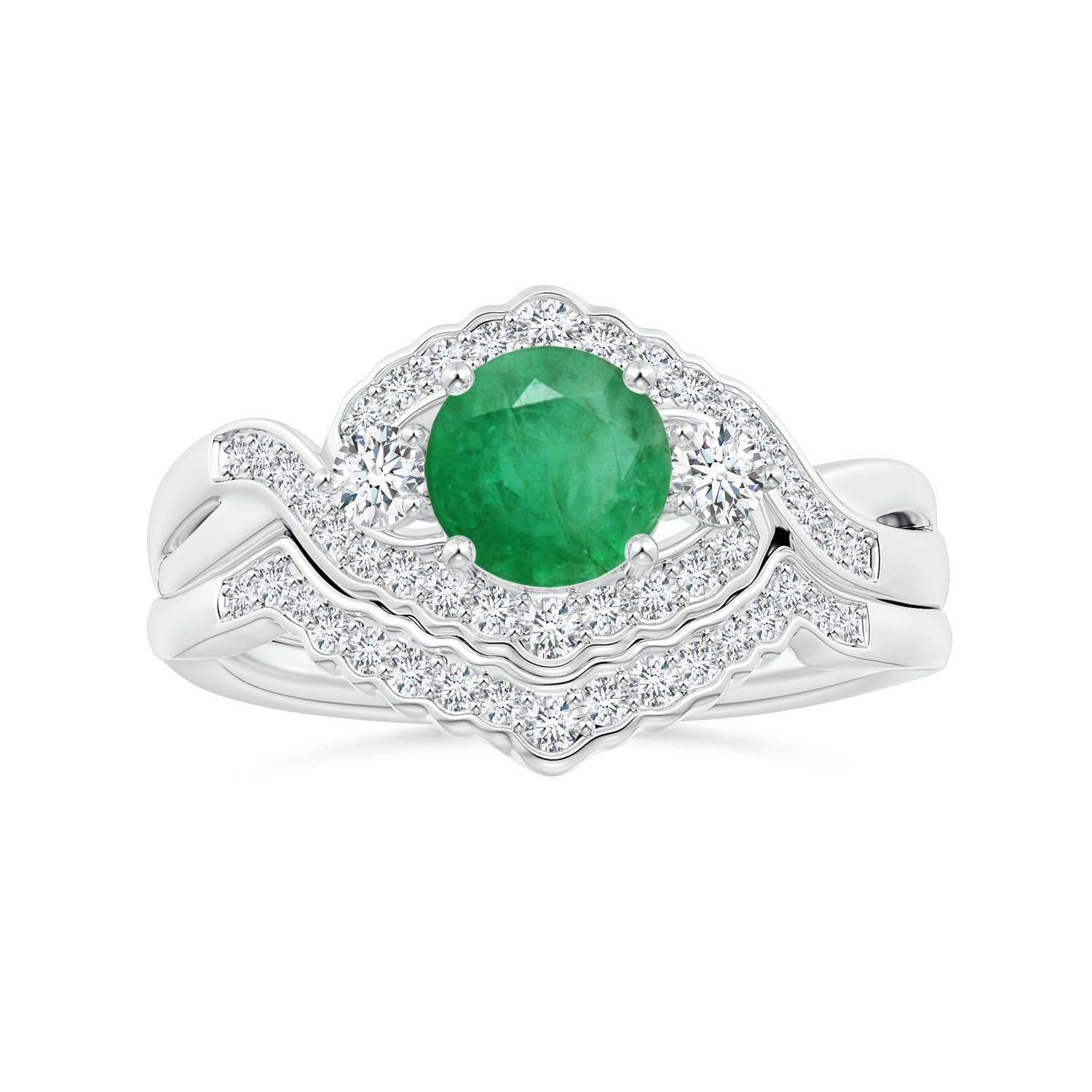 A - Emerald / 1.01 CT / 14 KT White Gold