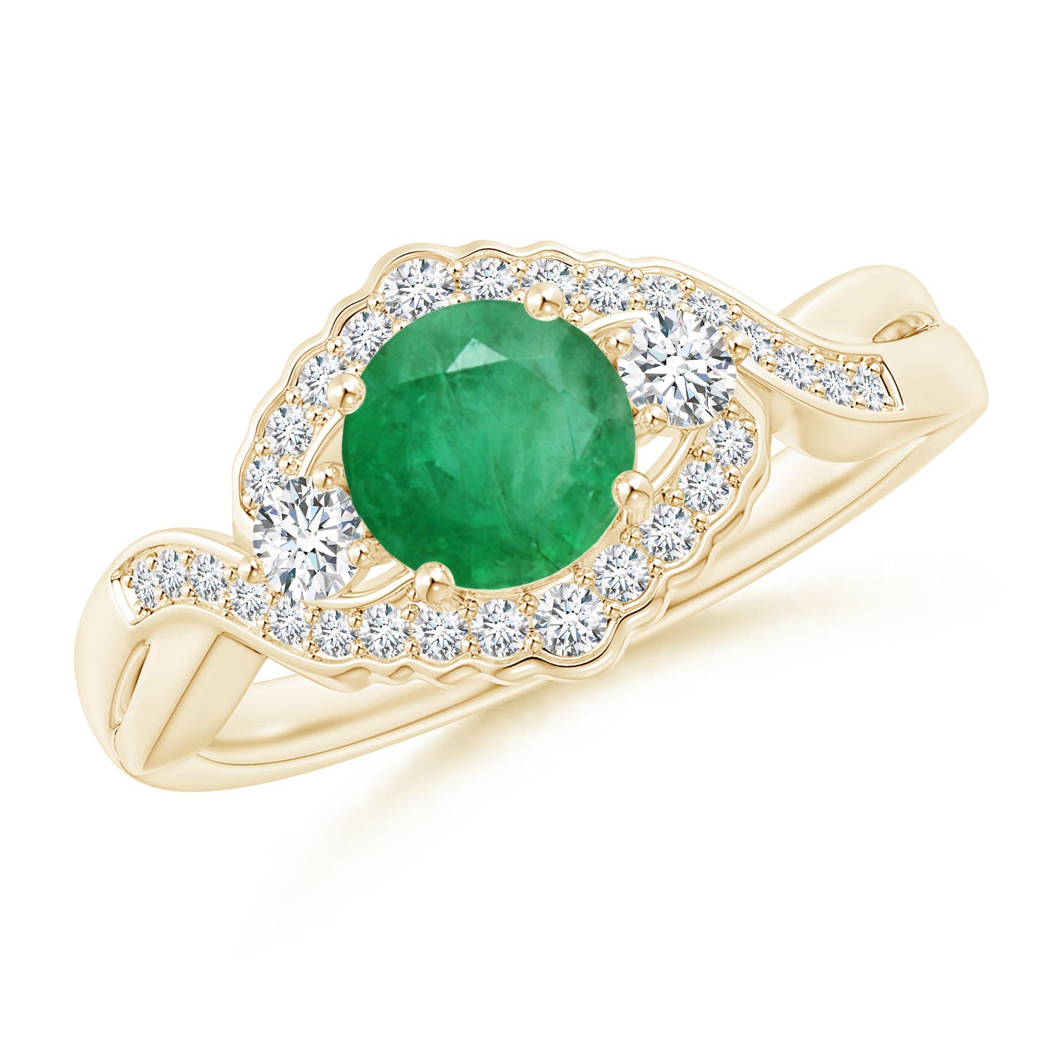 A - Emerald / 1.01 CT / 14 KT Yellow Gold