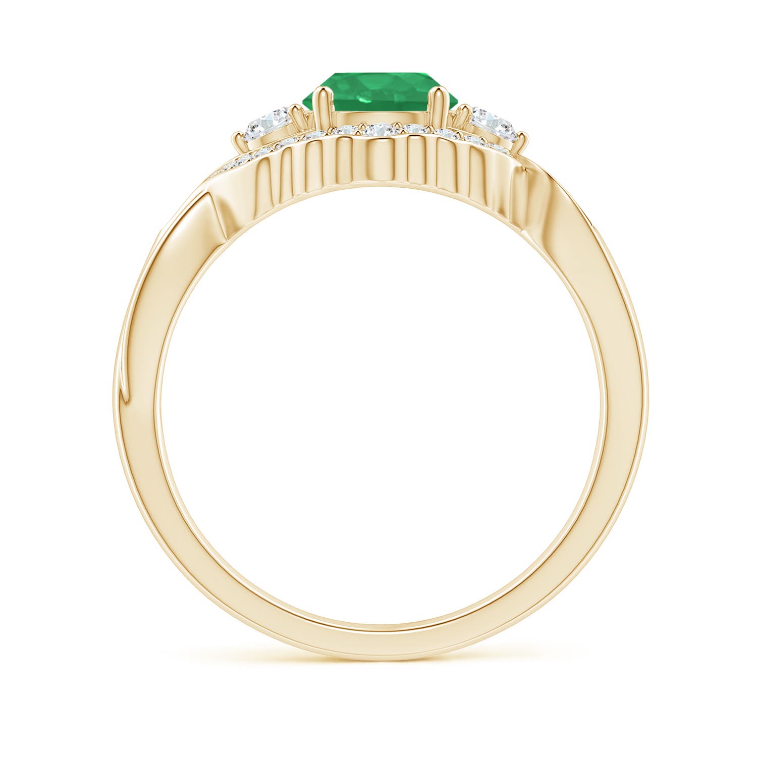 A - Emerald / 1.01 CT / 14 KT Yellow Gold