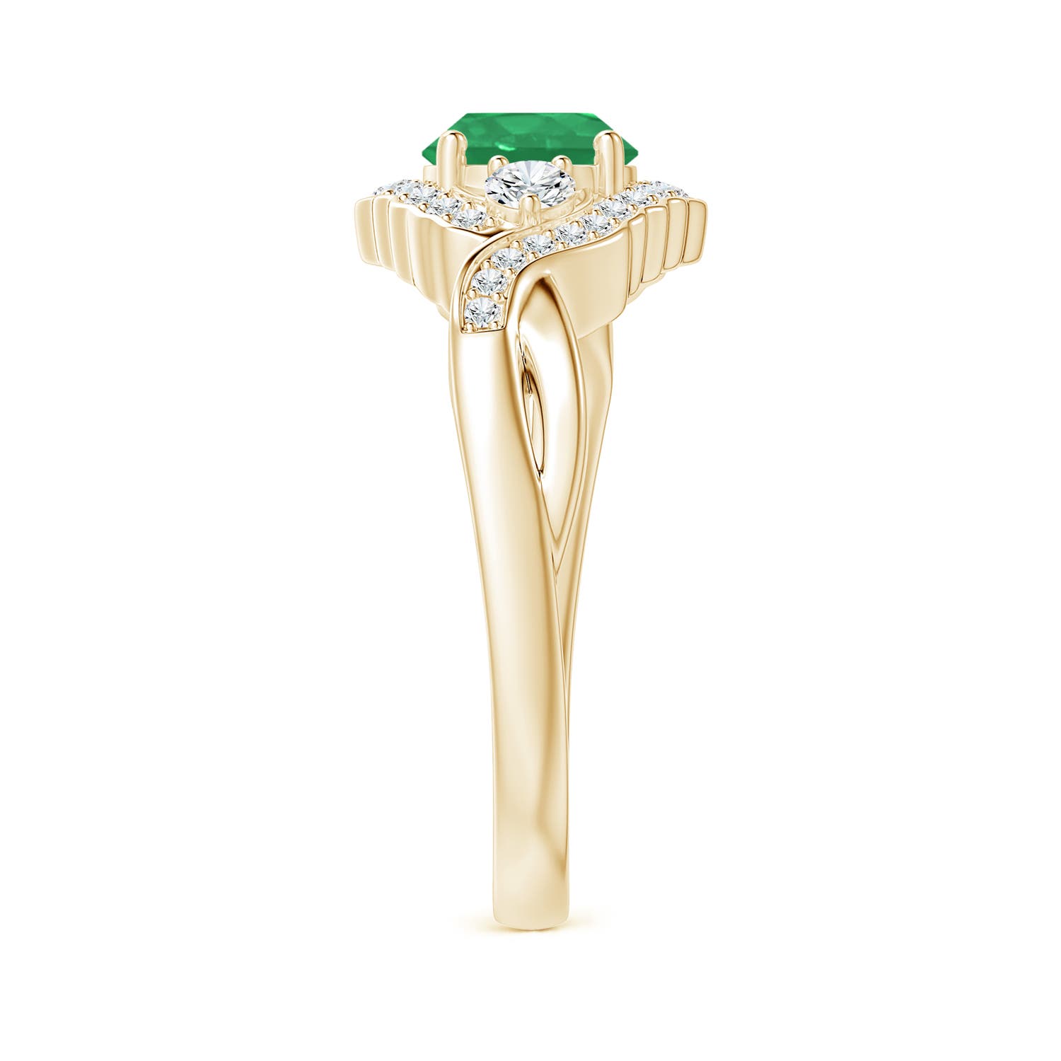 A - Emerald / 1.01 CT / 14 KT Yellow Gold