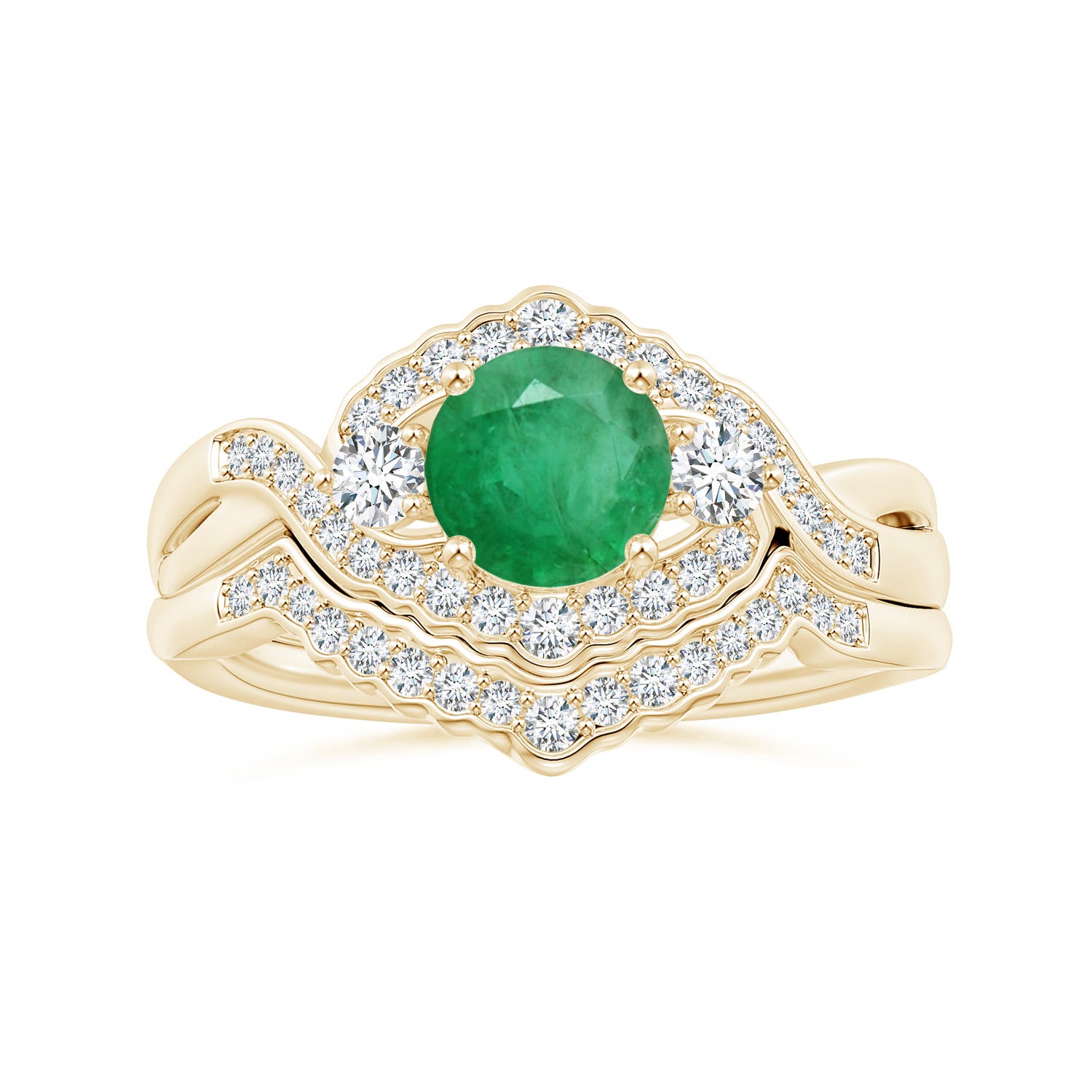 A - Emerald / 1.01 CT / 14 KT Yellow Gold