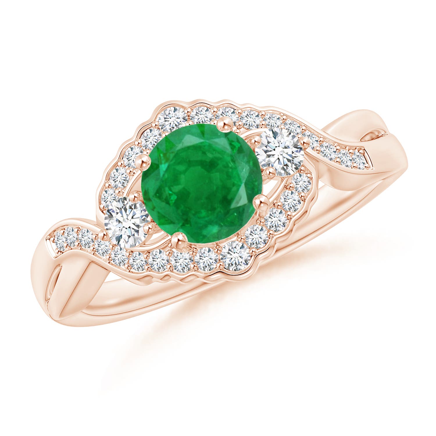 AA - Emerald / 1.01 CT / 14 KT Rose Gold