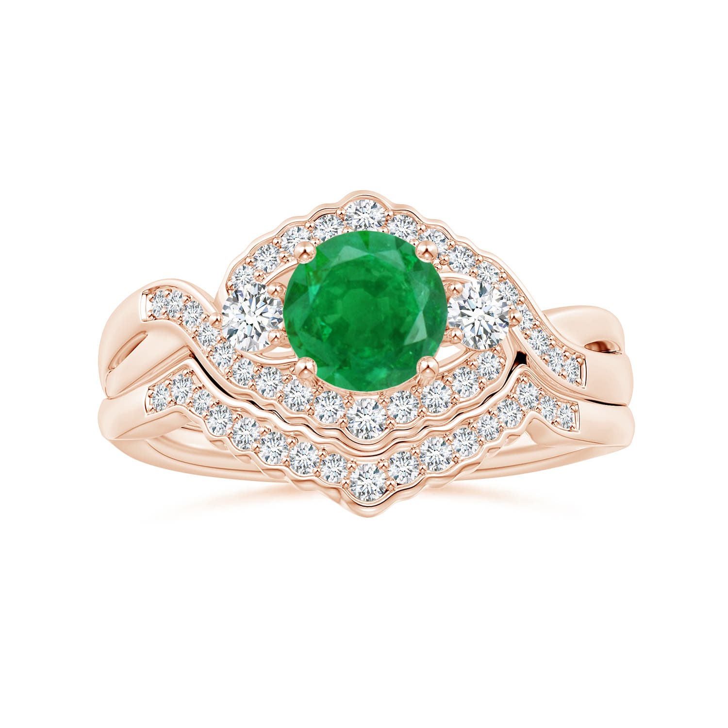 AA - Emerald / 1.01 CT / 14 KT Rose Gold