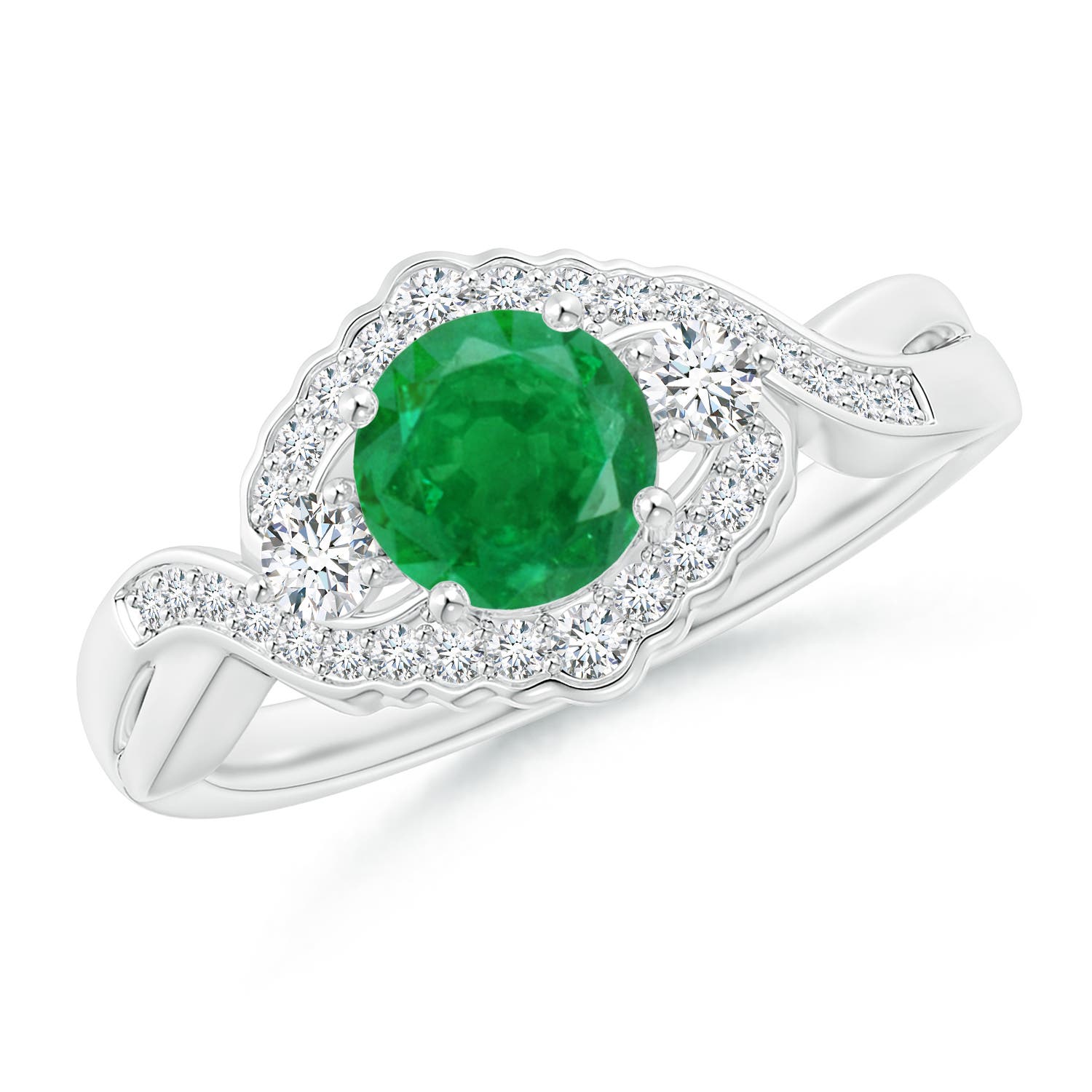 AA - Emerald / 1.01 CT / 14 KT White Gold