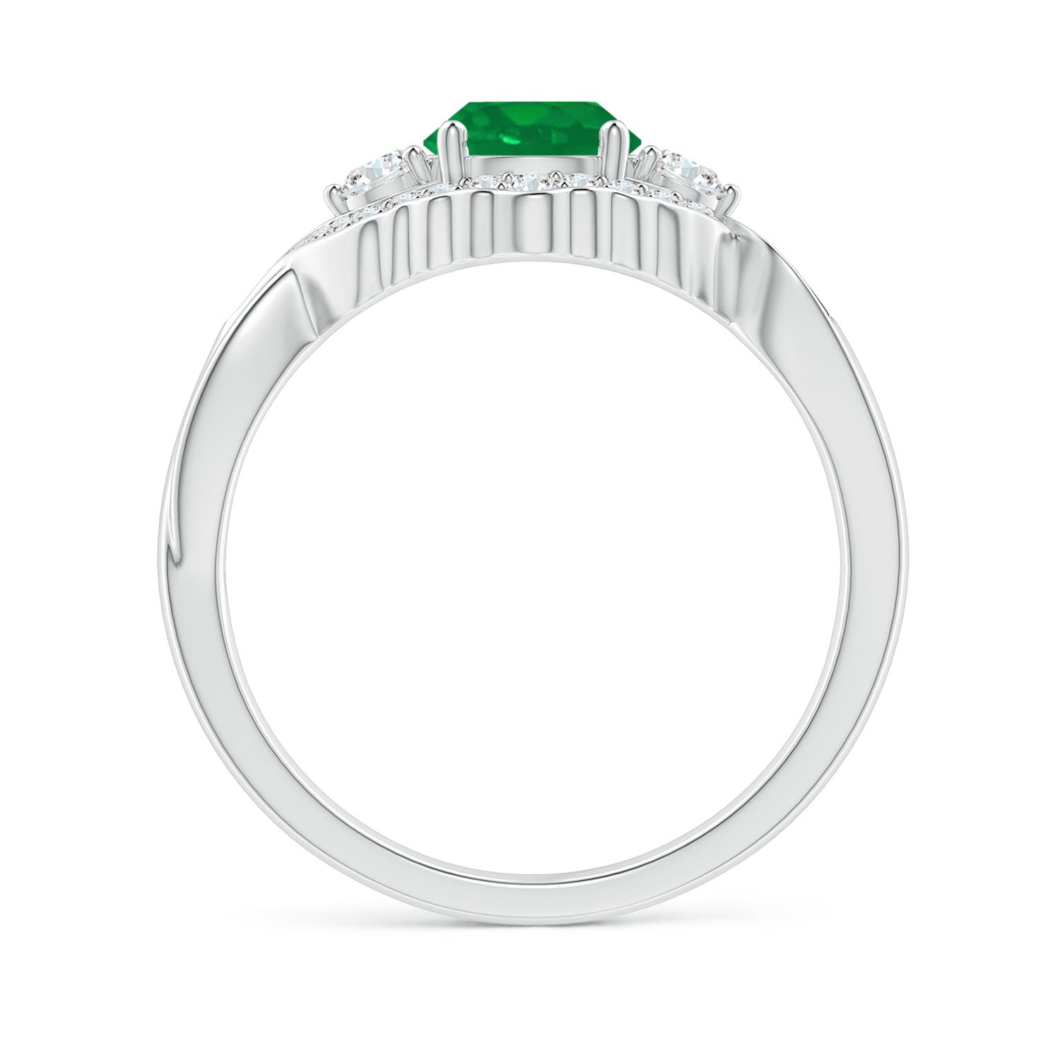 AA - Emerald / 1.01 CT / 14 KT White Gold