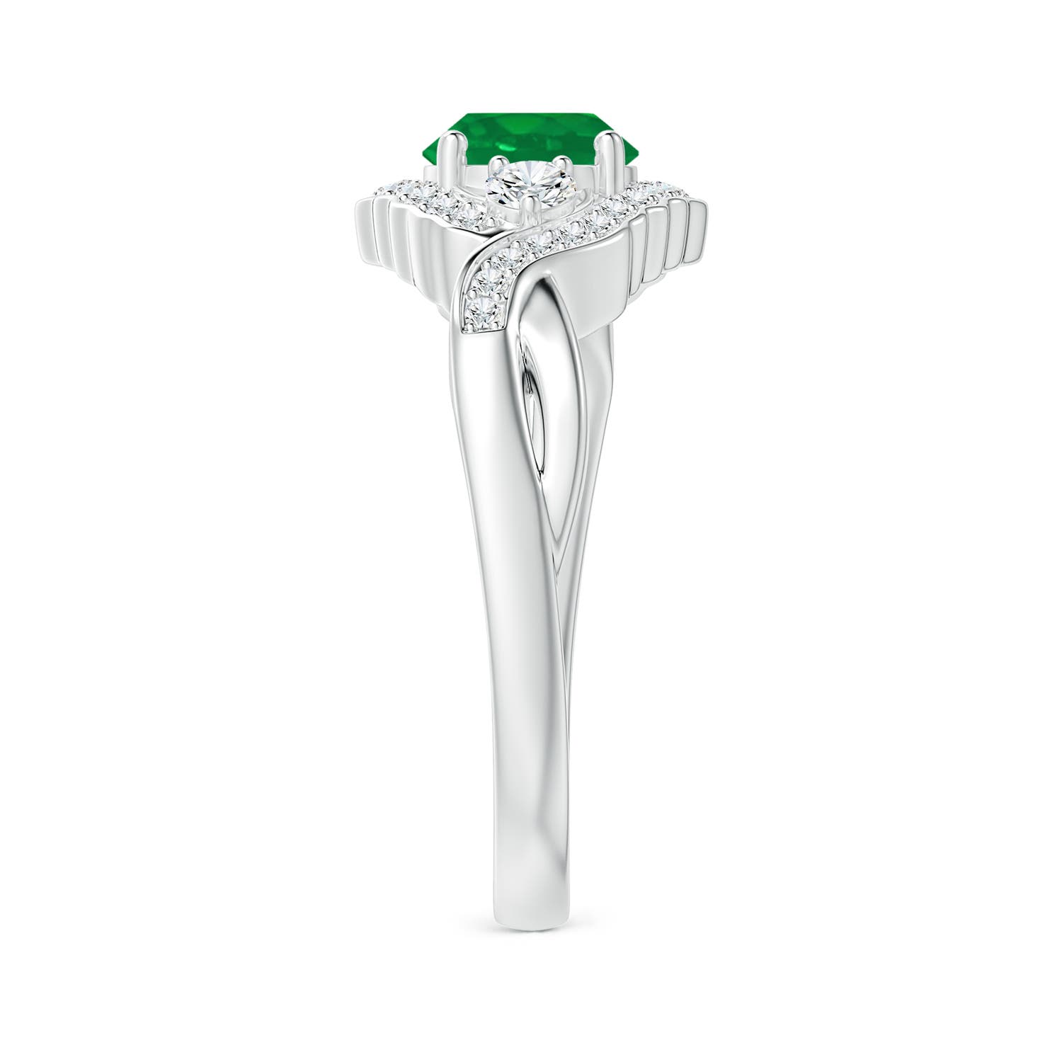 AA - Emerald / 1.01 CT / 14 KT White Gold