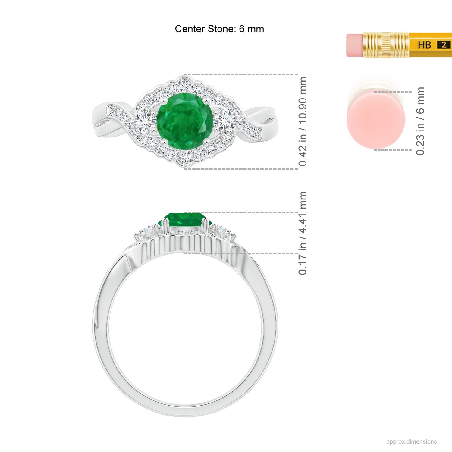 AA - Emerald / 1.01 CT / 14 KT White Gold