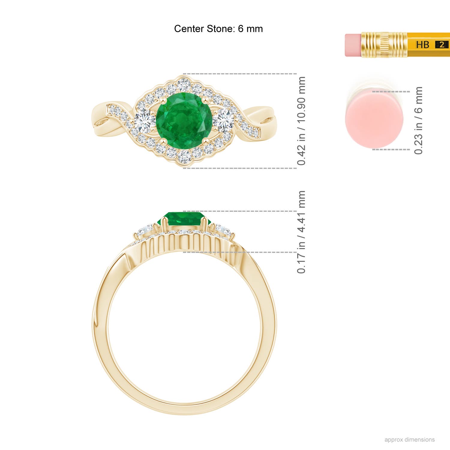 AA - Emerald / 1.01 CT / 14 KT Yellow Gold