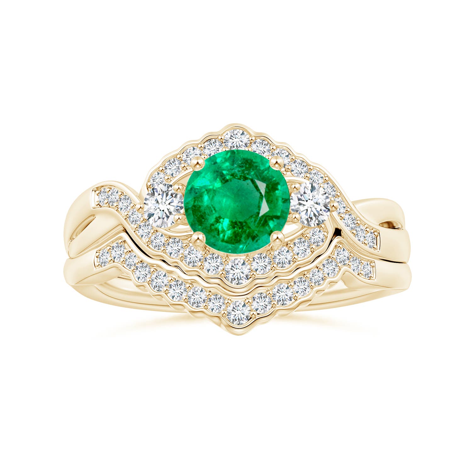 AAA - Emerald / 1.01 CT / 14 KT Yellow Gold