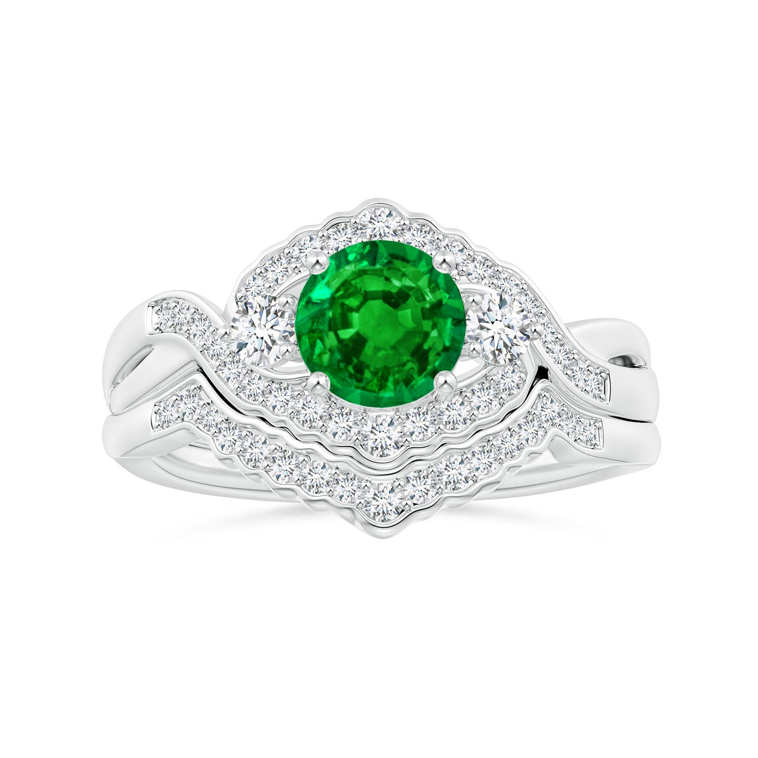 AAAA - Emerald / 1.01 CT / 14 KT White Gold