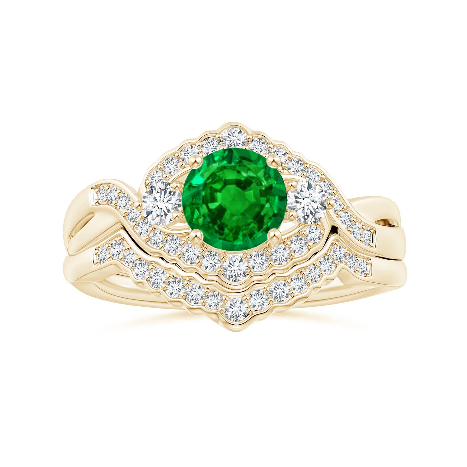 AAAA - Emerald / 1.01 CT / 14 KT Yellow Gold