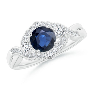 Round AA Blue Sapphire