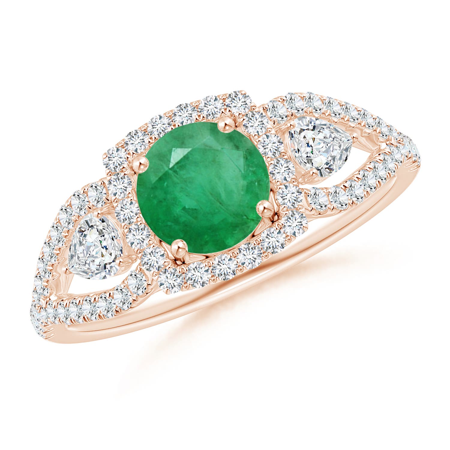 A - Emerald / 1.54 CT / 14 KT Rose Gold