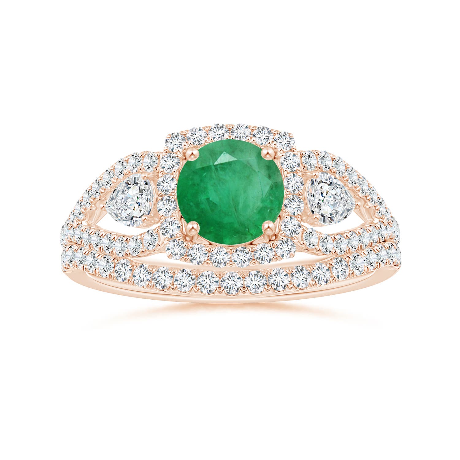 A - Emerald / 1.54 CT / 14 KT Rose Gold