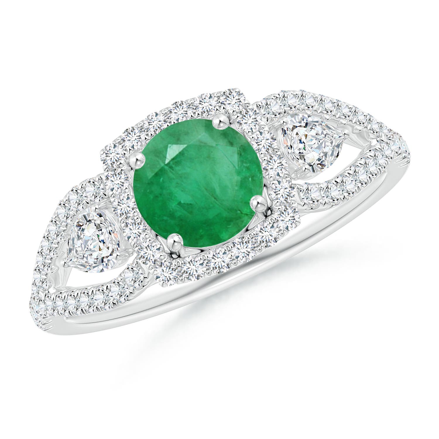 A - Emerald / 1.54 CT / 14 KT White Gold