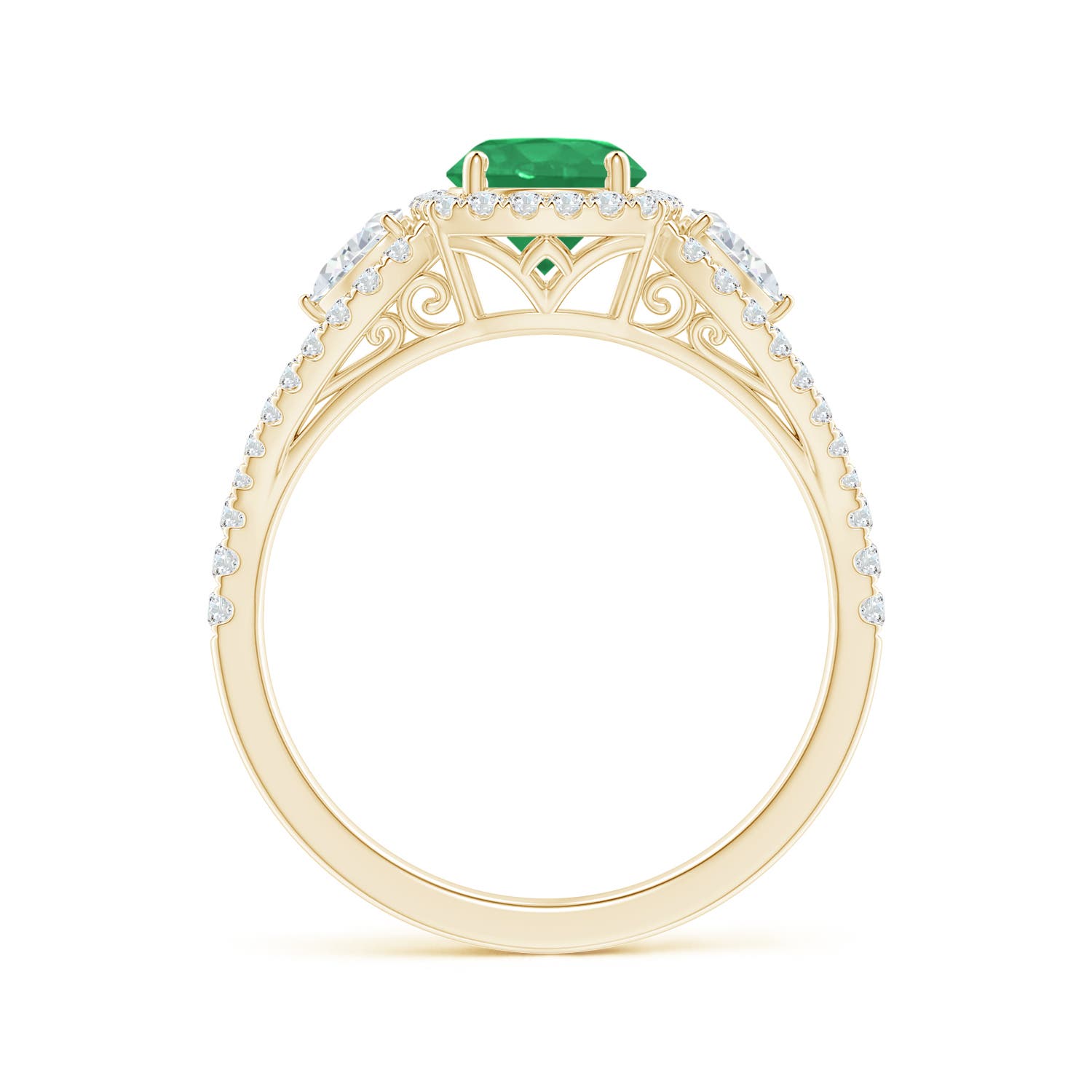 A - Emerald / 1.54 CT / 14 KT Yellow Gold